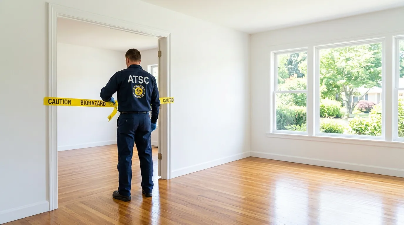 Certified biohazard cleanup crew performing Decomposition Cleanup in Orangevale